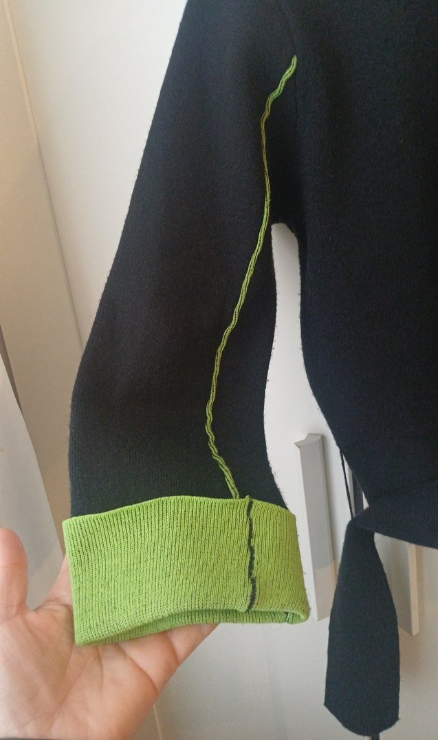 Kemerli Siyah Kadın Sweatshirt - Görsel 3