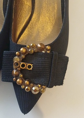 İpekyol Altın Tokalı Yılan Desenli Topuklu Kadın Ayakkabı - Görsel 2