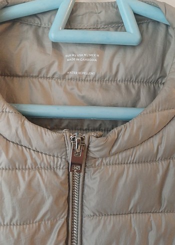 Bej Fermuarlı Kadın Şişme Yelek - Görsel 2