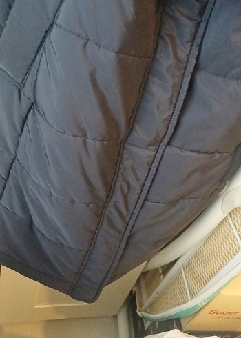 Kemerli Lacivert Kadın Uzun Kışlık Mont - Görsel 3