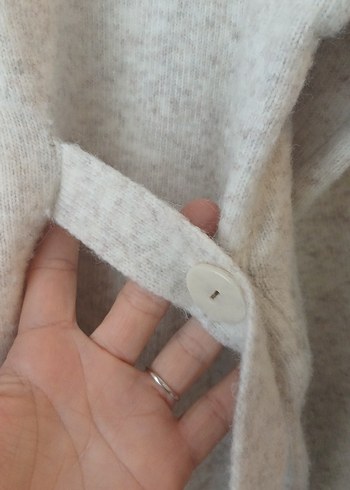 Ecru Örgü Kadın Yün Kazak - Görsel 6