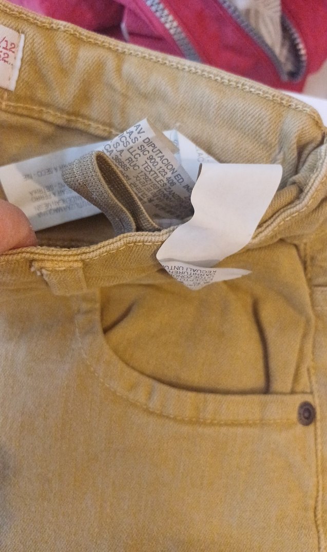 Düğmeli Hardal sariErkek Çocuk Keten Pantolon - Görsel 3