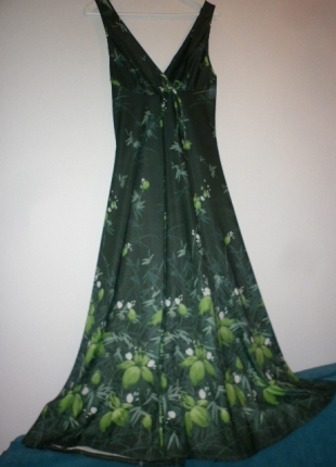 Hand made yeşil elbise