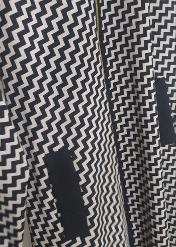 Gri Kareli Uzun Kadın pardesü - Görsel 3