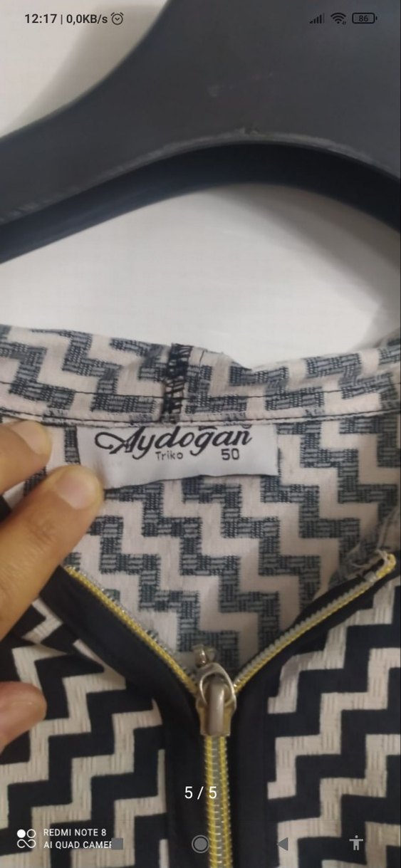 Gri Kareli Uzun Kadın pardesü - Görsel 5