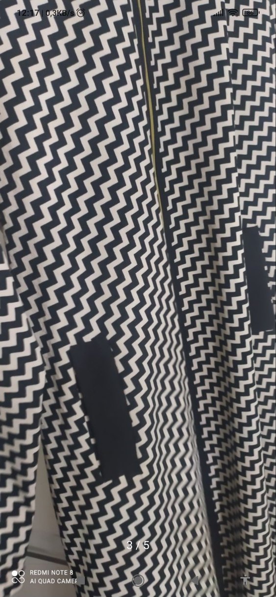 Gri Kareli Uzun Kadın pardesü - Görsel 3