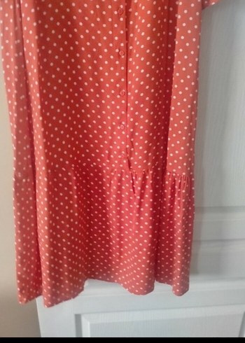 Puantiyeli kısa Kollu Kadın Elbise - Görsel 2