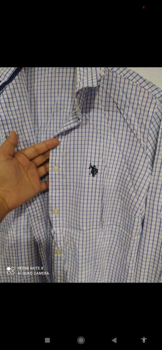 Mavi Ekose Pamuklu Kadın Gömlek - Görsel 2