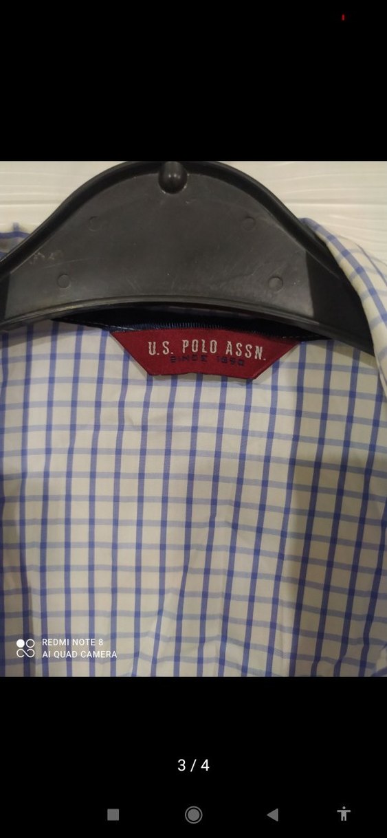 Mavi Ekose Pamuklu Kadın Gömlek - Görsel 3