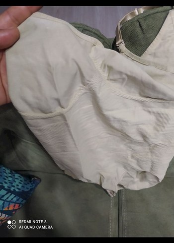 Beyaz Fit Kesim Korse krem renk - Görsel 2