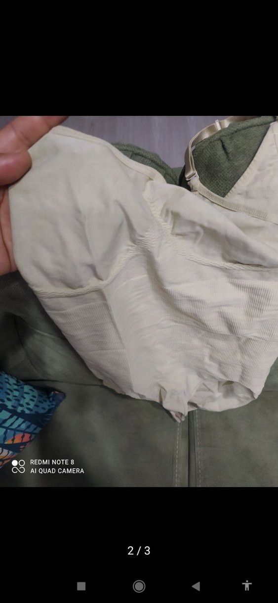 Beyaz Fit Kesim Korse krem renk - Görsel 2