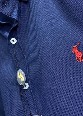 Lacivert Erkek Polo Uzun Kollu Gömlek - Görsel 3