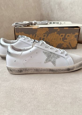 Gri Baskılı Beyaz Kadın Sneakers Wedge Topuklu - Görsel 4