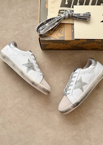 Gri Baskılı Beyaz Kadın Sneakers Wedge Topuklu - Görsel 2