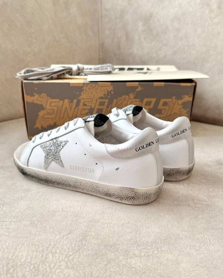 Gri Baskılı Beyaz Kadın Sneakers Wedge Topuklu - Görsel 3