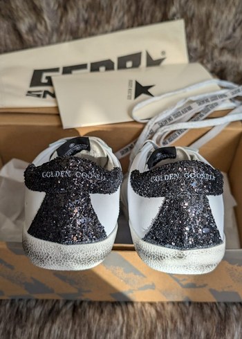 Kadın Beyaz Spor Ayakkabı Simli Yıldız Detaylı - Görsel 4