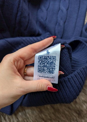 Polo Ralph Lauren Mavi Örgü Erkek Kazak - Görsel 2