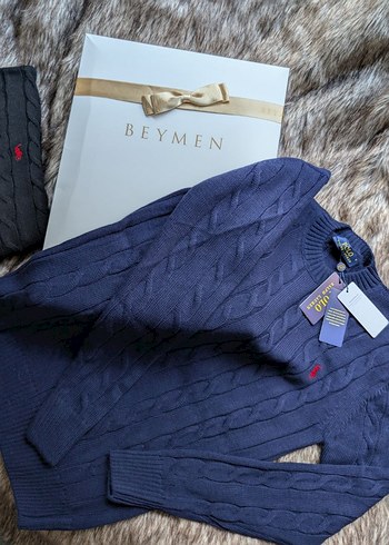 Polo Ralph Lauren Mavi Örgü Erkek Kazak - Görsel 3