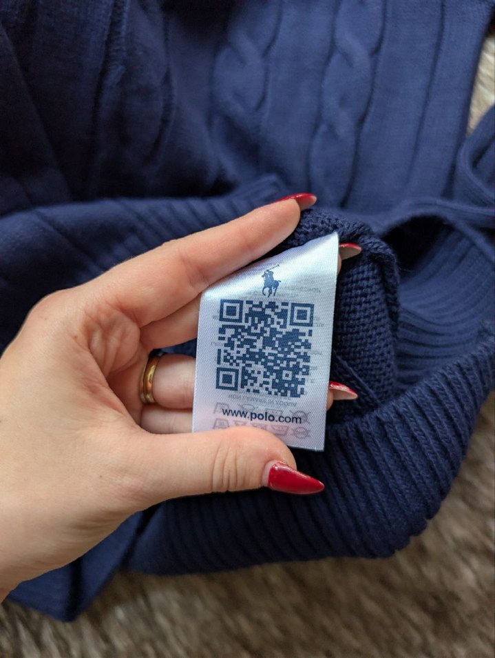 Polo Ralph Lauren Mavi Örgü Erkek Kazak - Görsel 2