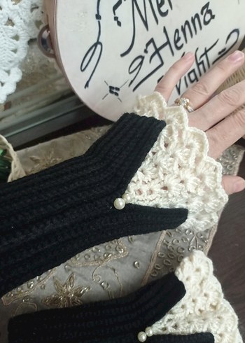 Dantel Detaylı Bohem Kadın Eldiveni - Görsel 2