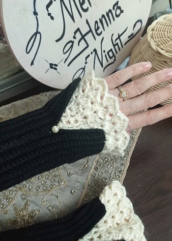 Dantel Detaylı Bohem Kadın Eldiveni - Görsel 3
