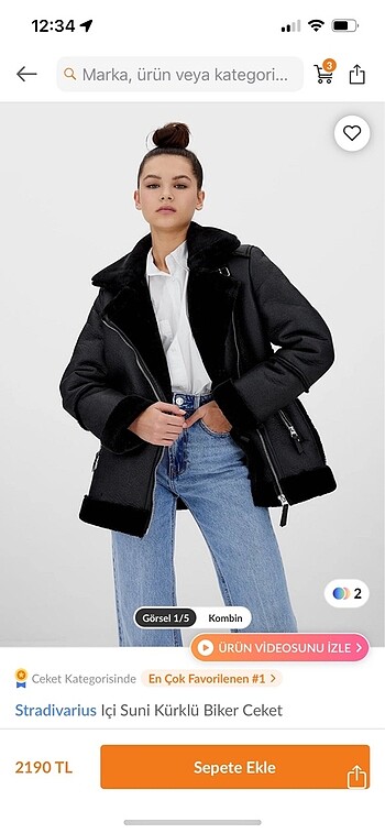 Stradivarius Suni Biker Ceket