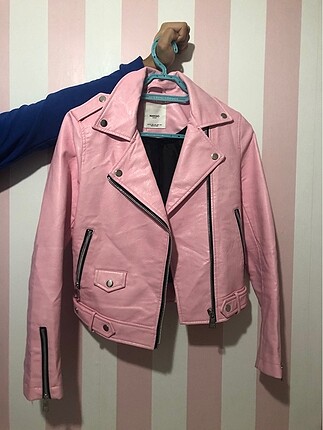 Pembe deri ceket