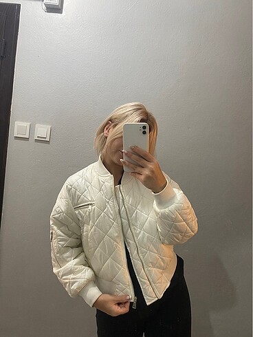 Beyaz zara bomber