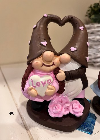 Kalpli Şapkalı Sevimli Figürin Çift - Görsel 3