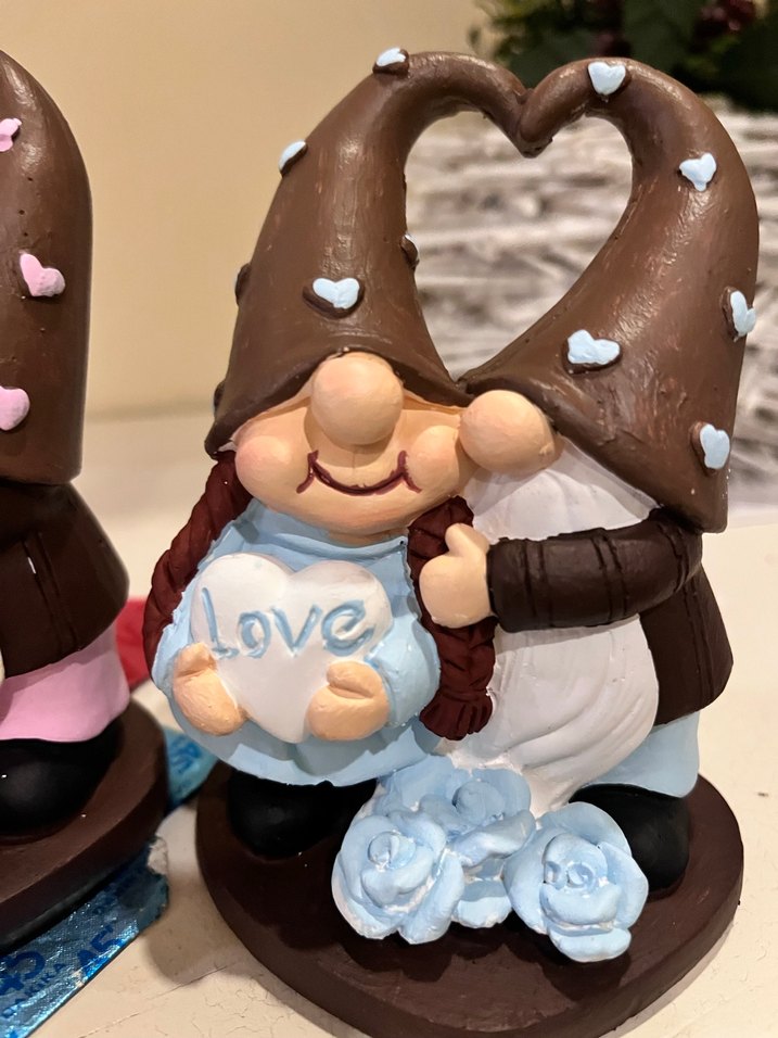 Kalpli Şapkalı Sevimli Figürin Çift - Görsel 4