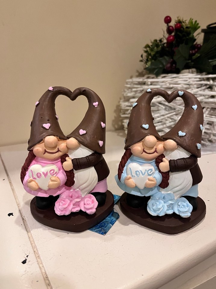 Kalpli Şapkalı Sevimli Figürin Çift - Görsel 2