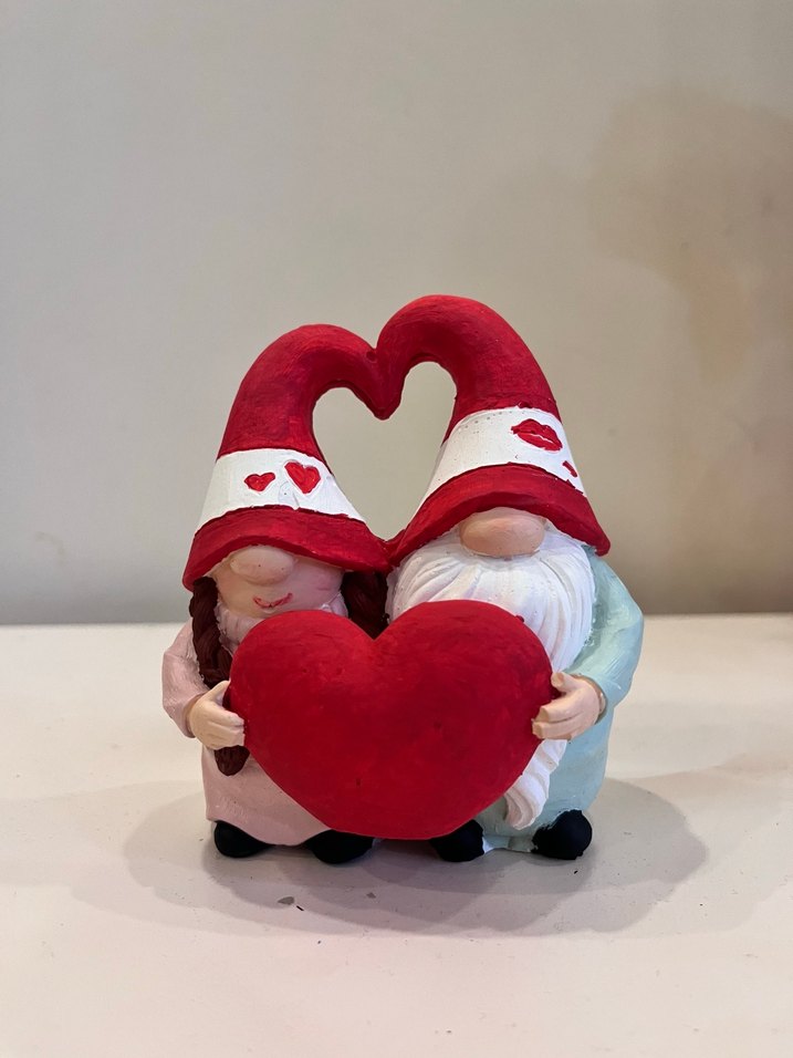 Kırmızı Kalpli Sevgili Cüce Figürleri - Görsel 2