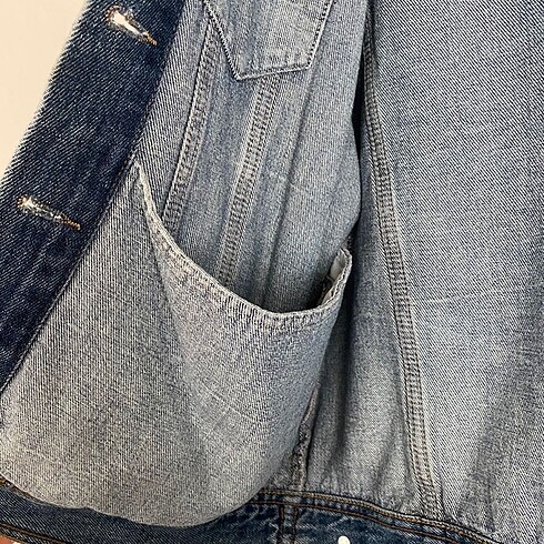 l Beden mavi Renk colins boyfriend fit oversize kot ceket