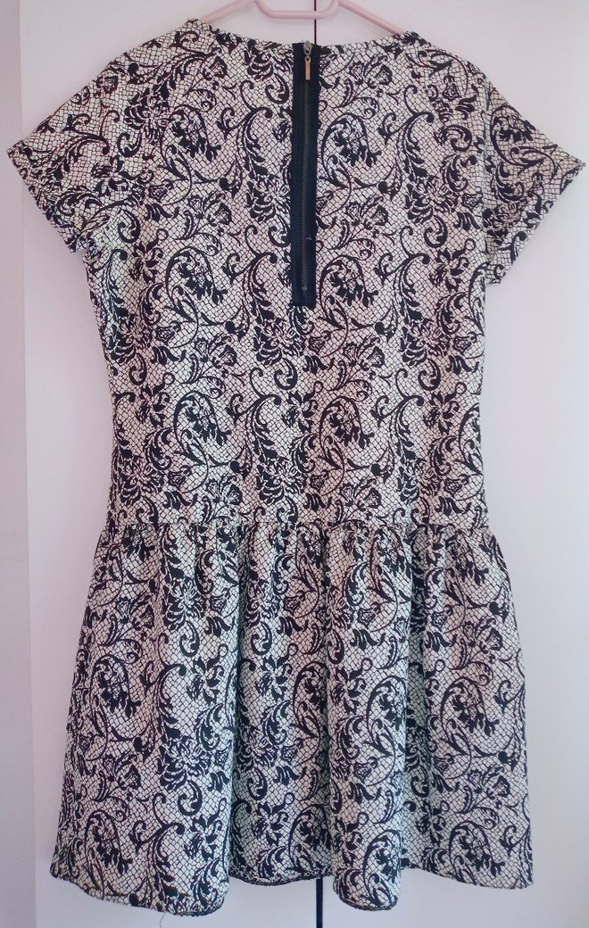 Gri Desenli Midi Kadın Elbise - Görsel 3