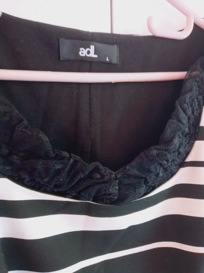 Çizgili Pilili Midi Elbise - Görsel 2