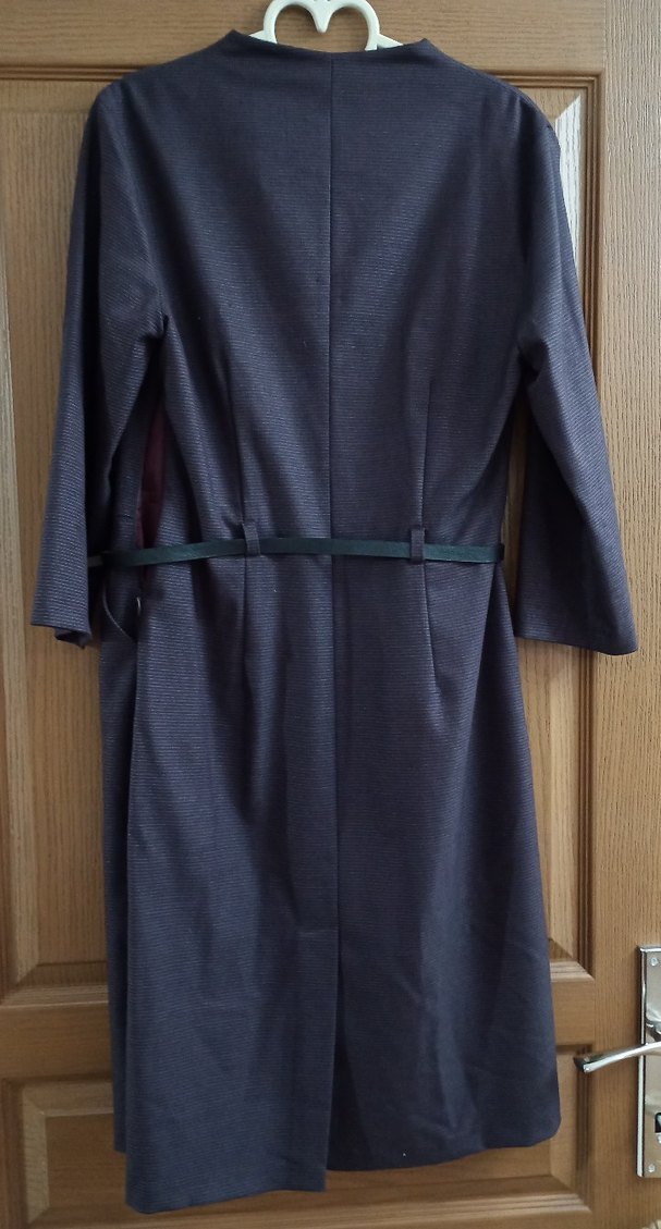 Kahverengi Kemerli Midi Kadın Elbise - Görsel 2