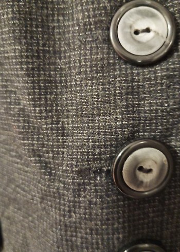 Düğmeli Siyah Midi Kadın Elbise - Görsel 2