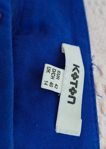 Mavi Kadın Piliseli Kumaş Pantolon - Görsel 2