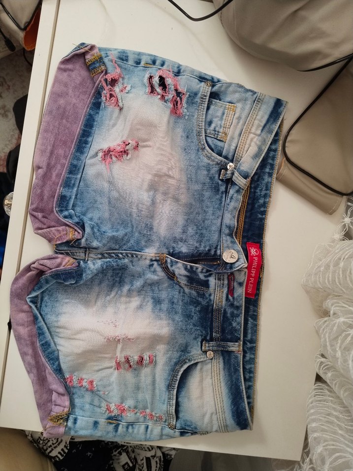 Philipp Plein Erkek Lacivert Baskılı Denim Pantolon - Görsel 3