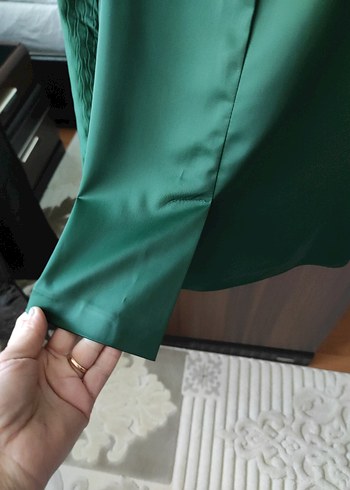 Yeşil Kuşaklı Midi Kadın abiye 38 beden - Görsel 6