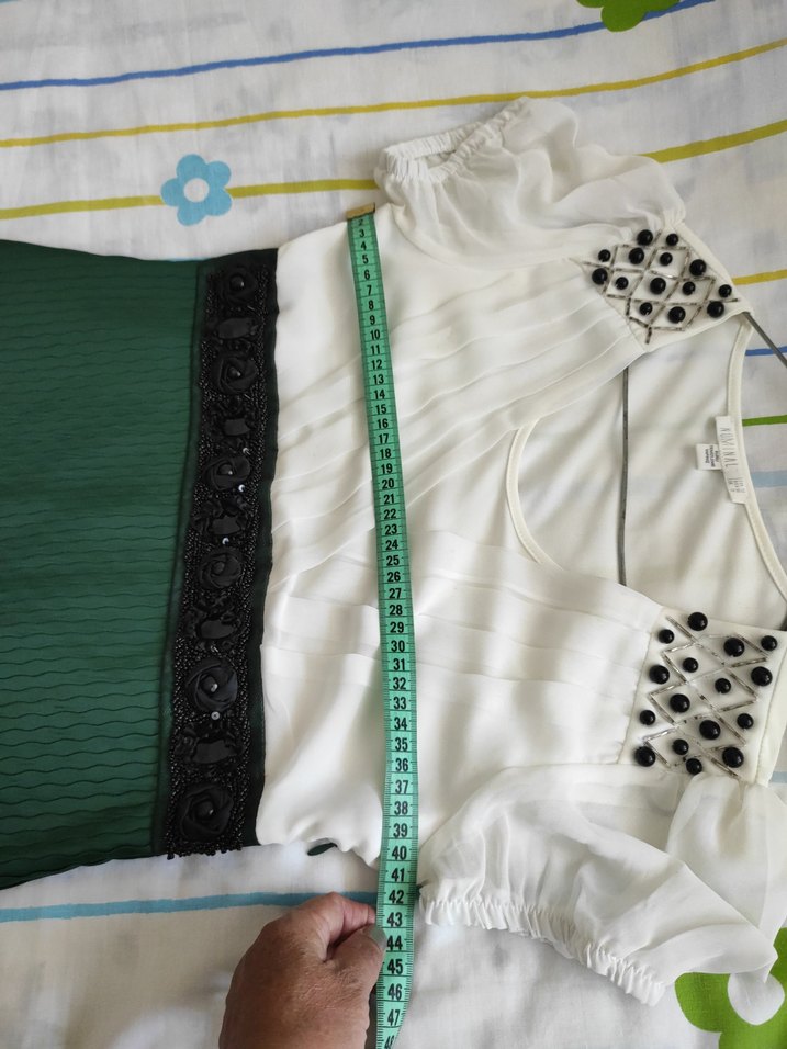 Yeşil Kuşaklı Midi Kadın abiye 38 beden - Görsel 3