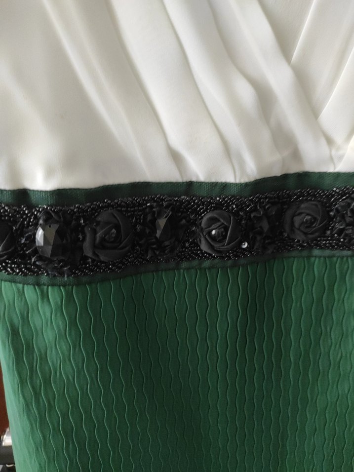 Yeşil Kuşaklı Midi Kadın abiye 38 beden - Görsel 4