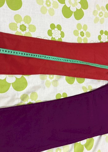 Kadın Bordo ve Mor Rahat Kumaş Pantolon xs beden . - Görsel 8