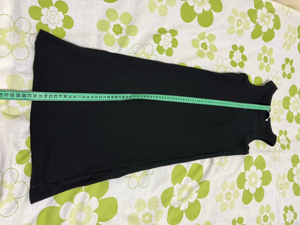 Kadın Siyah Uzun Kolsuz Elbise - Görsel 2