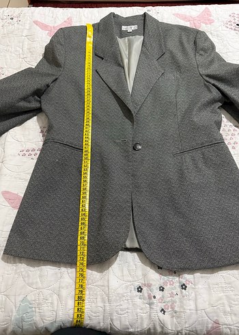 Gri Kadın üçlü Uzun Ceketli Takım - Görsel 5