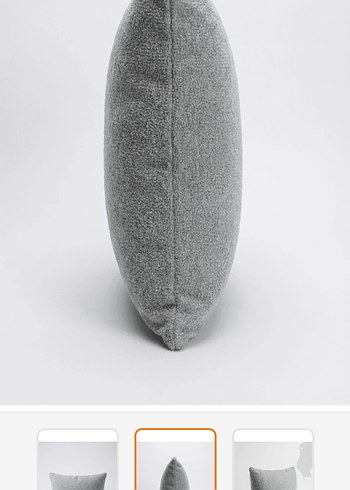 Gri Modern Düz Dekoratif Yastık - Görsel 2