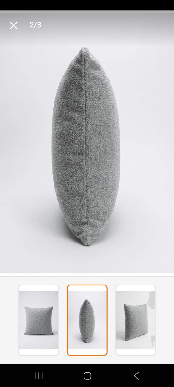 Gri Modern Düz Dekoratif Yastık - Görsel 2