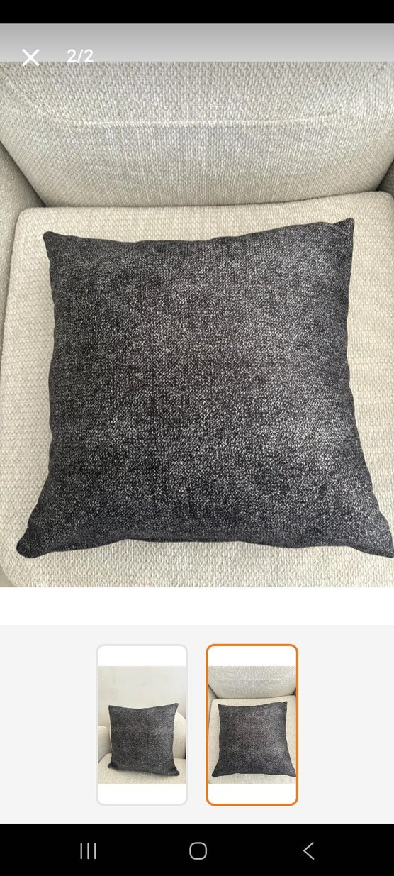 Gri Düz Modern Dekoratif Yastık - Görsel 2