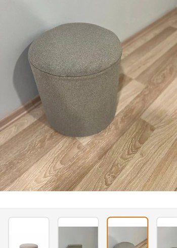 Bej Gri puf - Görsel 3