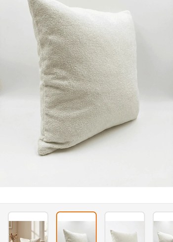 soft beyaZ Modern Düz Dekoratif Yastık - Görsel 2